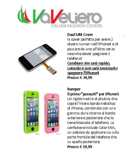 VaVeliero    Dual Sim Cover                Bumper - Le Shopping News Il Magazine per gli Appassionati di Moda e Tendenze