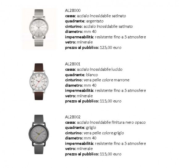 AlessiWatches:  novità 2014 - Le Shopping News Il Magazine per gli Appassionati di Moda e Tendenze