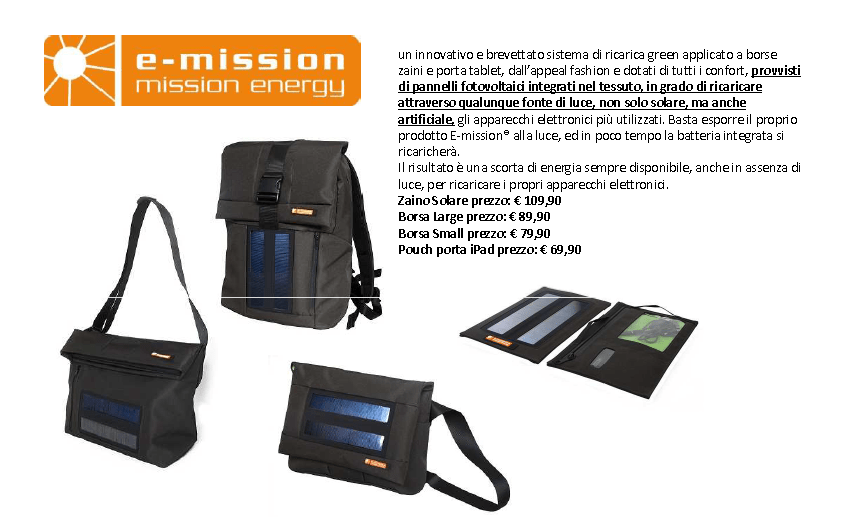 e - mission      mission energy - Le Shopping News Il Magazine per gli Appassionati di Moda e Tendenze