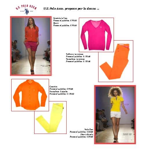 Collezione P/E 2013 U.S. POLO ASSN all'insegna del colore e dei tessuti naturali