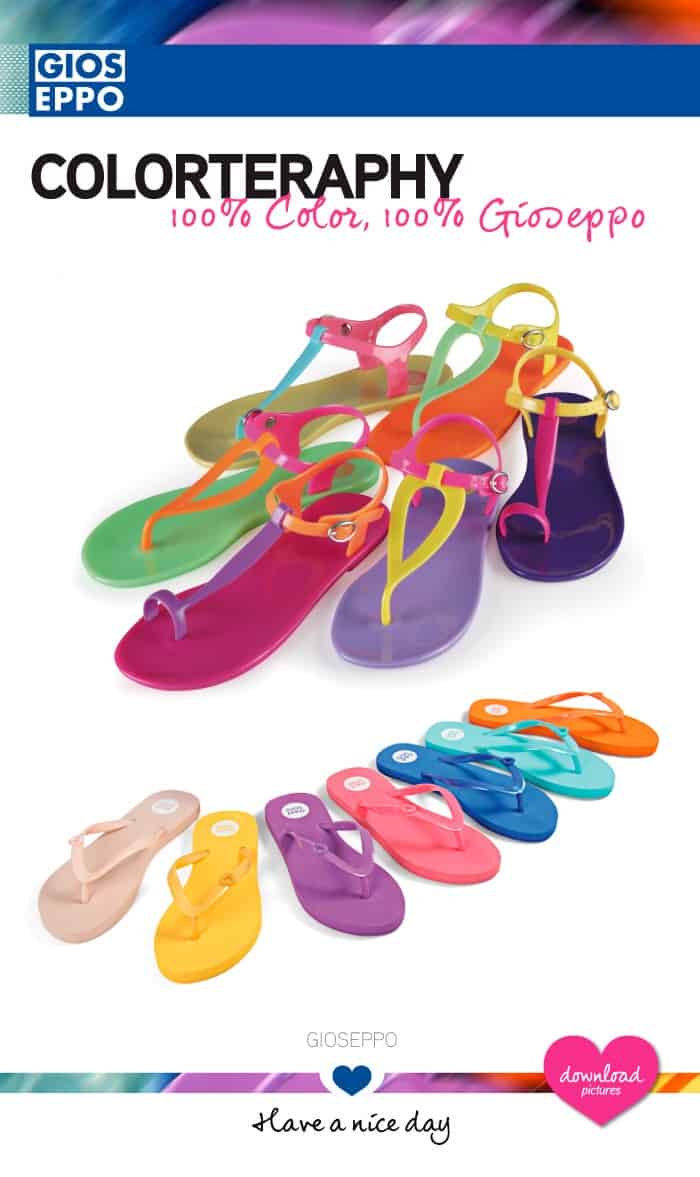 COLORTERAPIA: i nuovi sandali per l'estate lanciati da GIOSEPPO