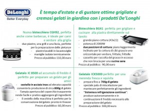 Ottime grigliate e cremosi gelati in giardino con i prodotti De'Longhi‏