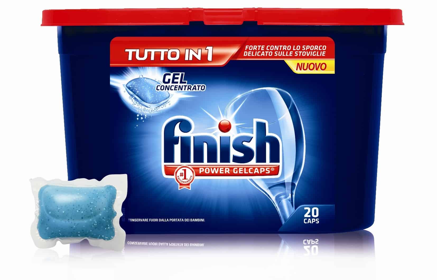 Finish Power Gel Caps: per stoviglie brillanti e pulite come non mai!