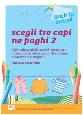 Promozione “back to school” prénatal: fino al 21 settembre prendi 3 capi e paghi 2!