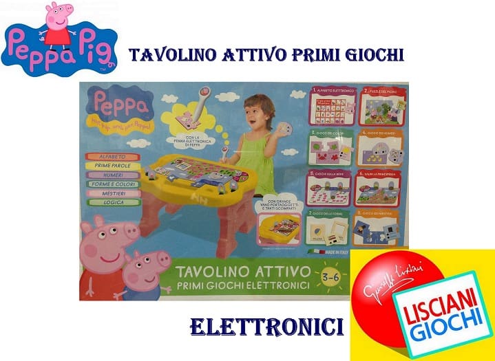 Tavolino attivo Peppa Pig: giochi e puzzle per imparare divertendosi
