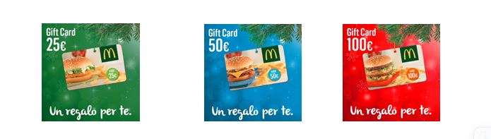 Metti sotto l'albero la nuovissima gift card di McDonald's!