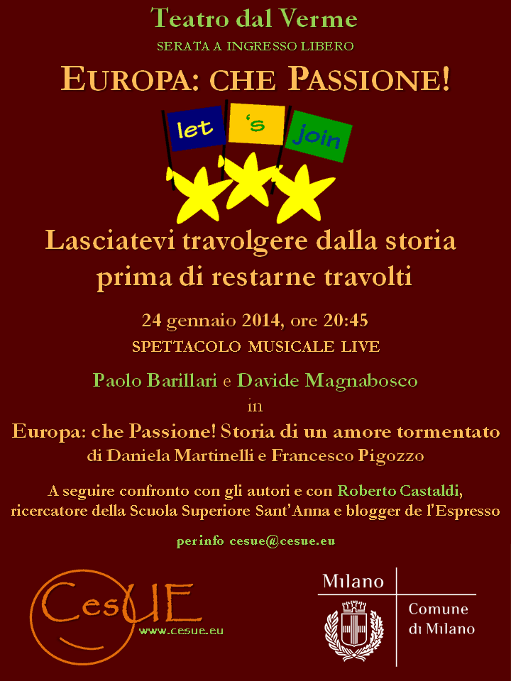 Europa, che passione! A Milano Teatro Dal Verme 24 Gennaio 2014