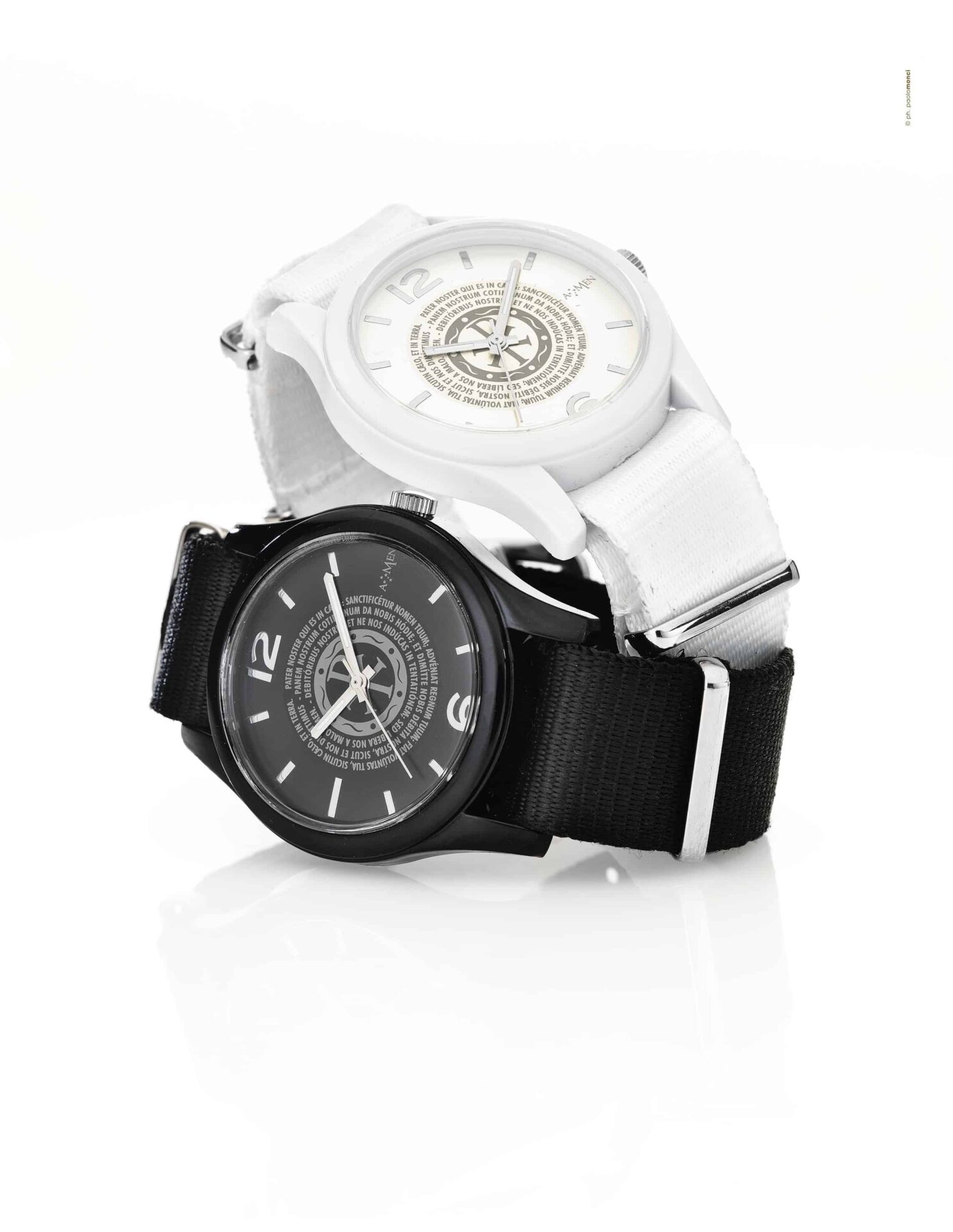 Orologi Amen con le preghiere del Padre Nostro e dell'Ave Maria