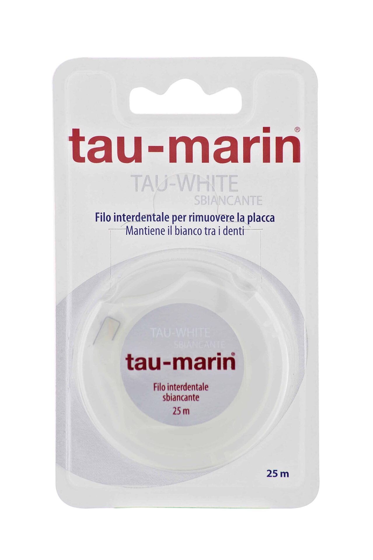 tau-white, il filo interdentale sbiancante di tau-marin
