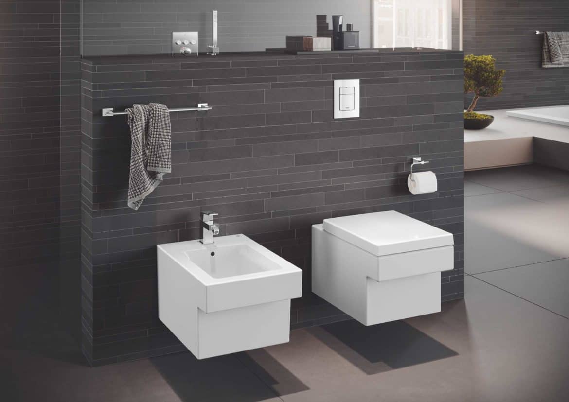 Un bagno totalmente firmato Grohe con la nuovissima  collezione di sanitari in ceramica e piatti doccia