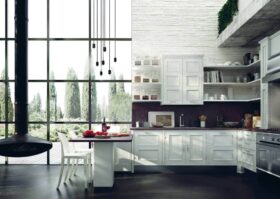 Cucina Montserrat di Marchi Cucine, mix di elegante design contemporaneo e linee tradizionali