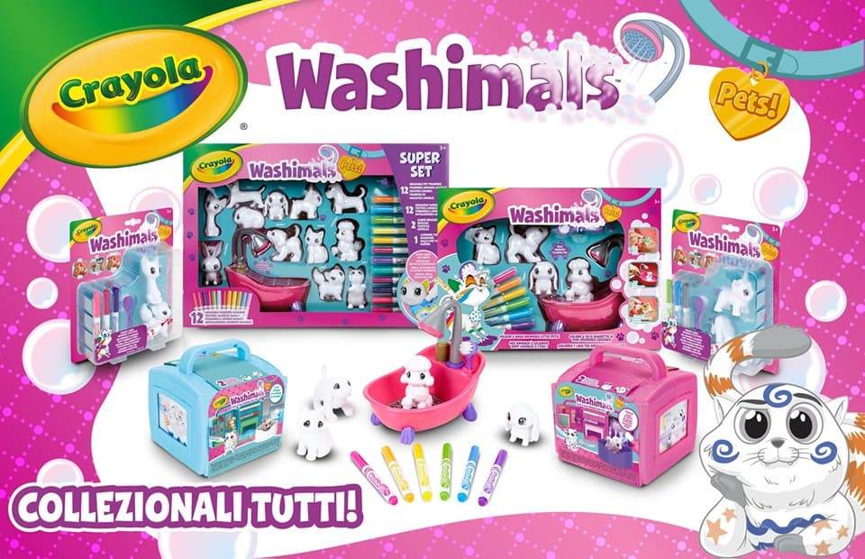 crayola-washimals Crayola, i giochi creativi da regalare ai bambini a Natale 2019