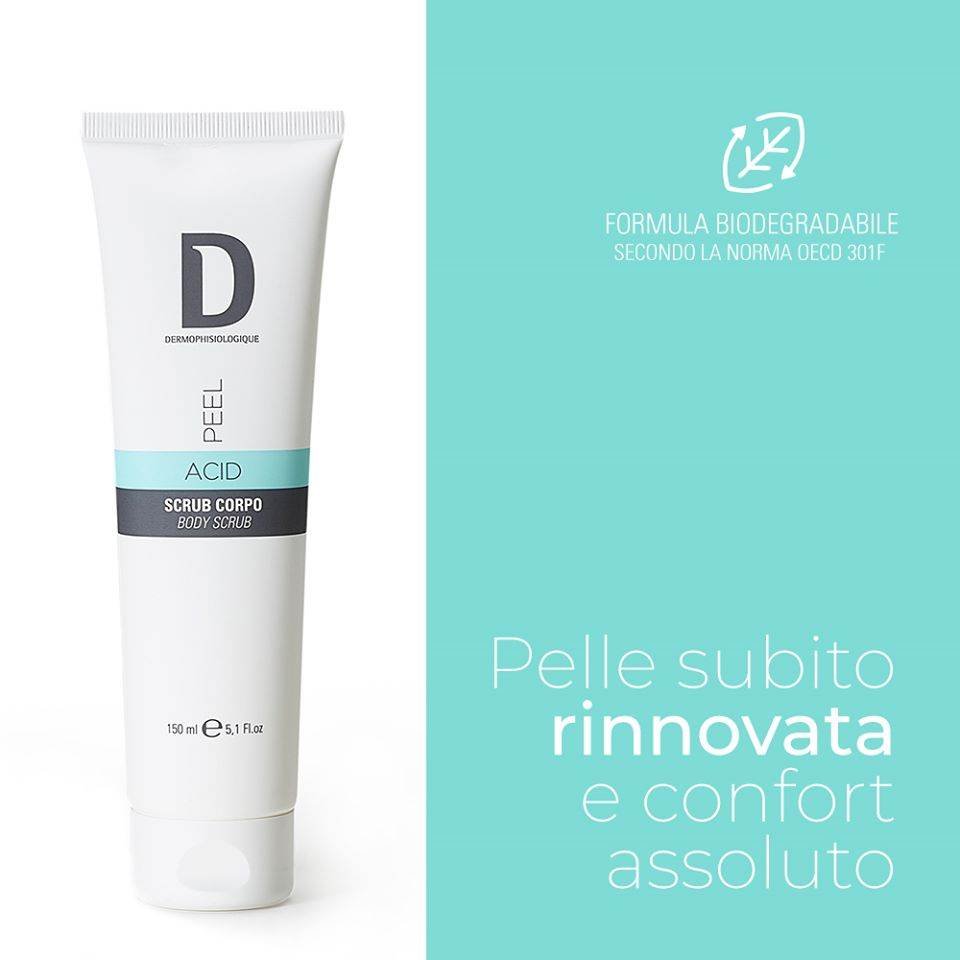 peel-acid-scrub-facebook Dermophisiologique: Acid Scrub Corpo e Lipobooster Attivo Rimodellante