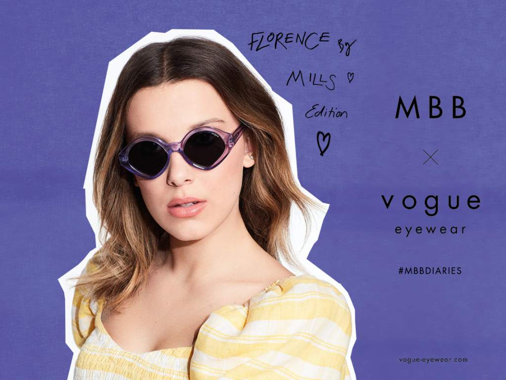 Millie Bobby Brown x Vogue Eyewear, la capsule collection di occhiali alla moda - Le Shopping News Il Magazine per gli Appassionati di Moda e Tendenze