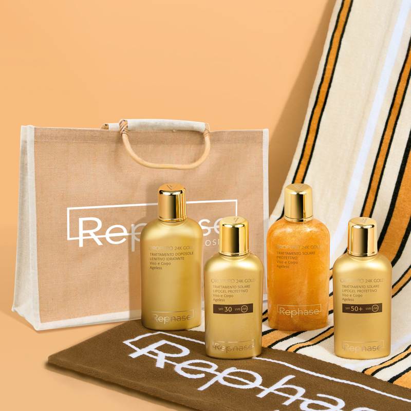 Rephase, la linea di solari OROPURO 24K Gold - Le Shopping News Il Magazine per gli Appassionati di Moda e Tendenze