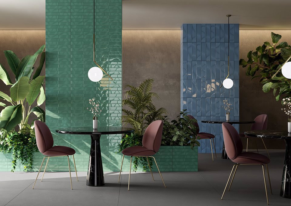 Scopri le collezioni ceramiche Colorama e Wind: superfici 3D, colori vivaci e innovazione per progetti di design unici e versatili.