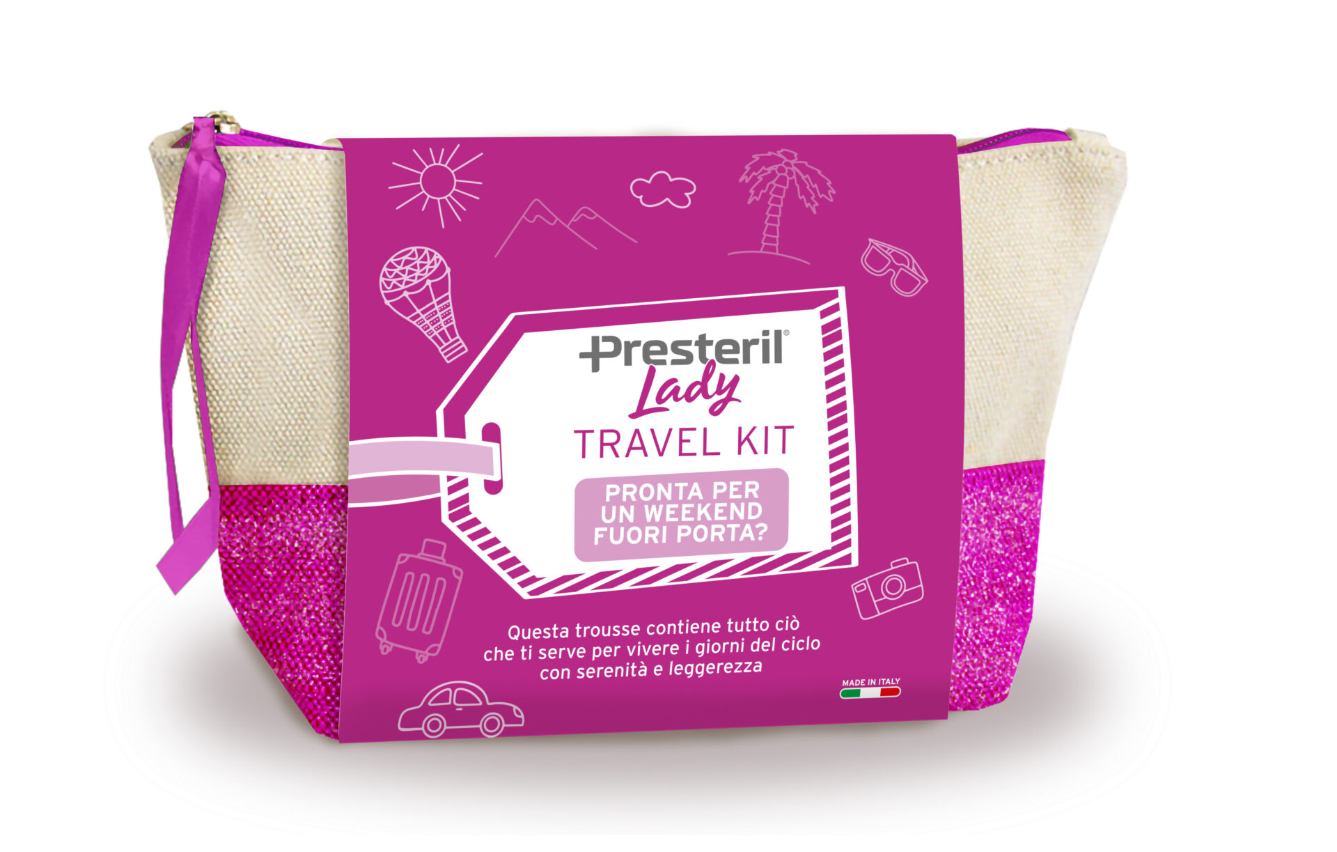 Presteril Lady: la Trousse Viaggio per freschezza e protezione intima in viaggio