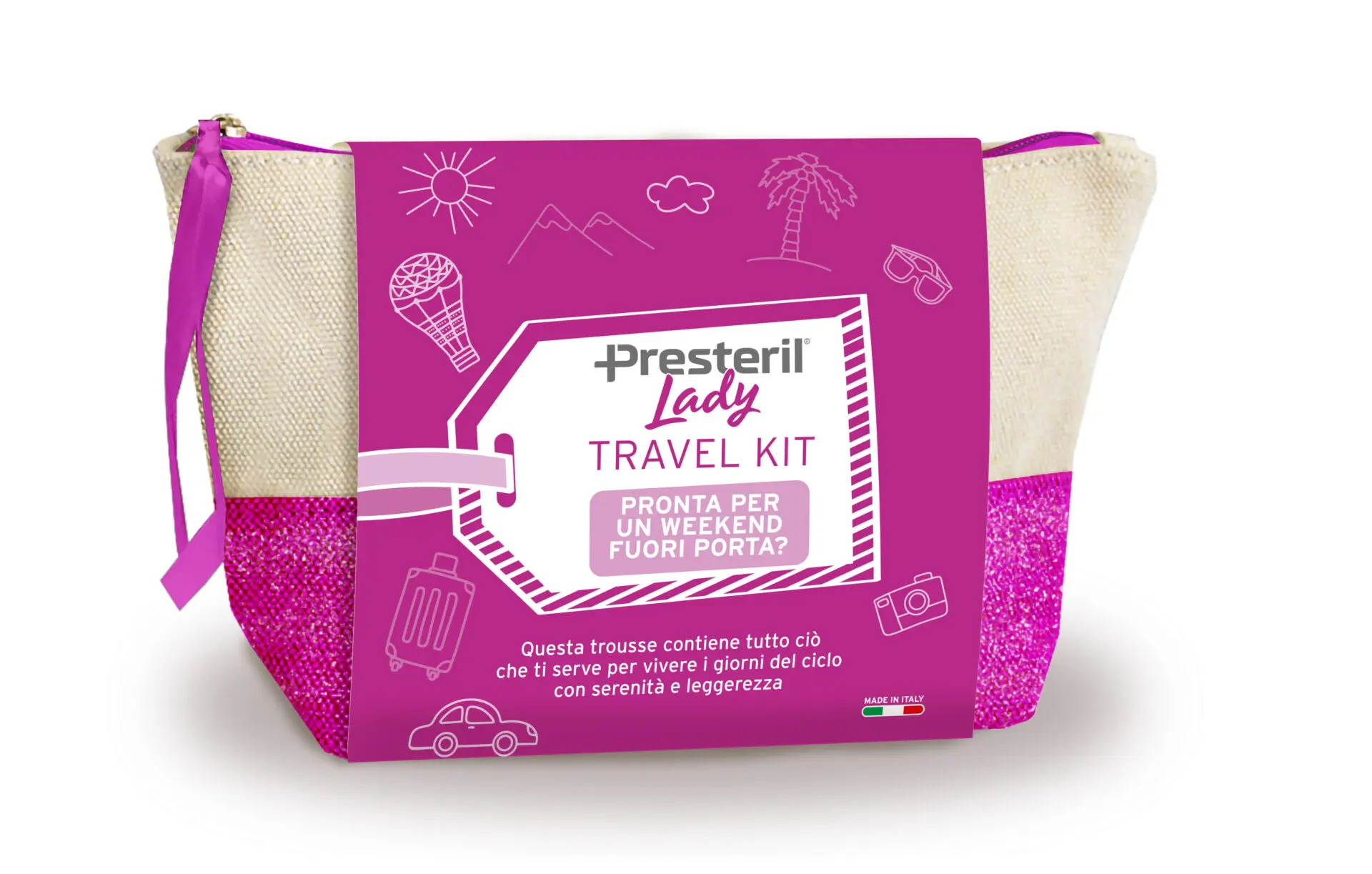 Presteril Lady: la Trousse Viaggio per freschezza e protezione intima in viaggio