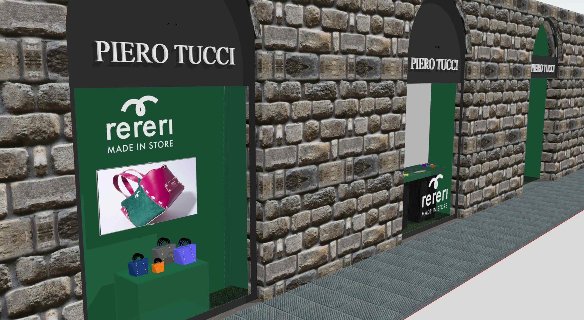 RERERI_Render-Pierotucci-store RERERI debutta a Firenze con Margherita Bag
