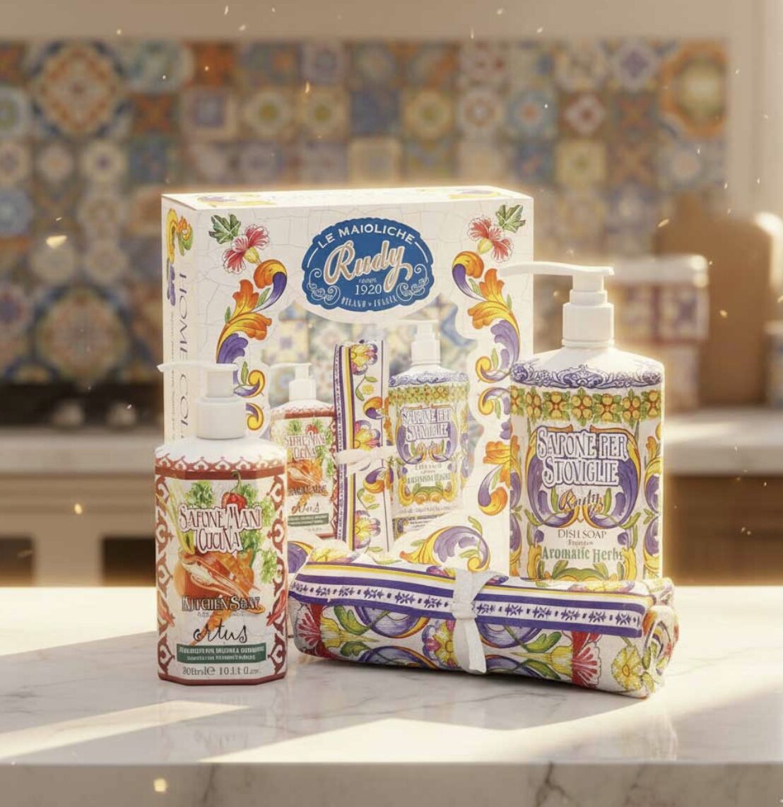 LeShoppingNerws-Le-maioliche-di-Rudy-cofanetti-regalo-tra-arte-e-profumo Rudy Profumi Christmas Collection 2025: idee regalo beauty Made in Italy
