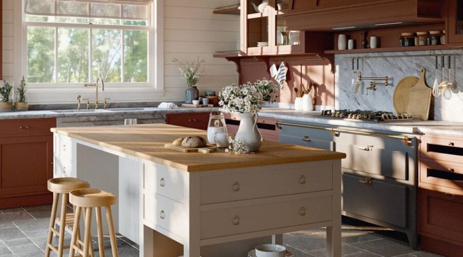 Marchi Cucine compie 50 anni e presenta Adalise, la nuova cucina country chic in spicy red che ridefinisce l'abitare