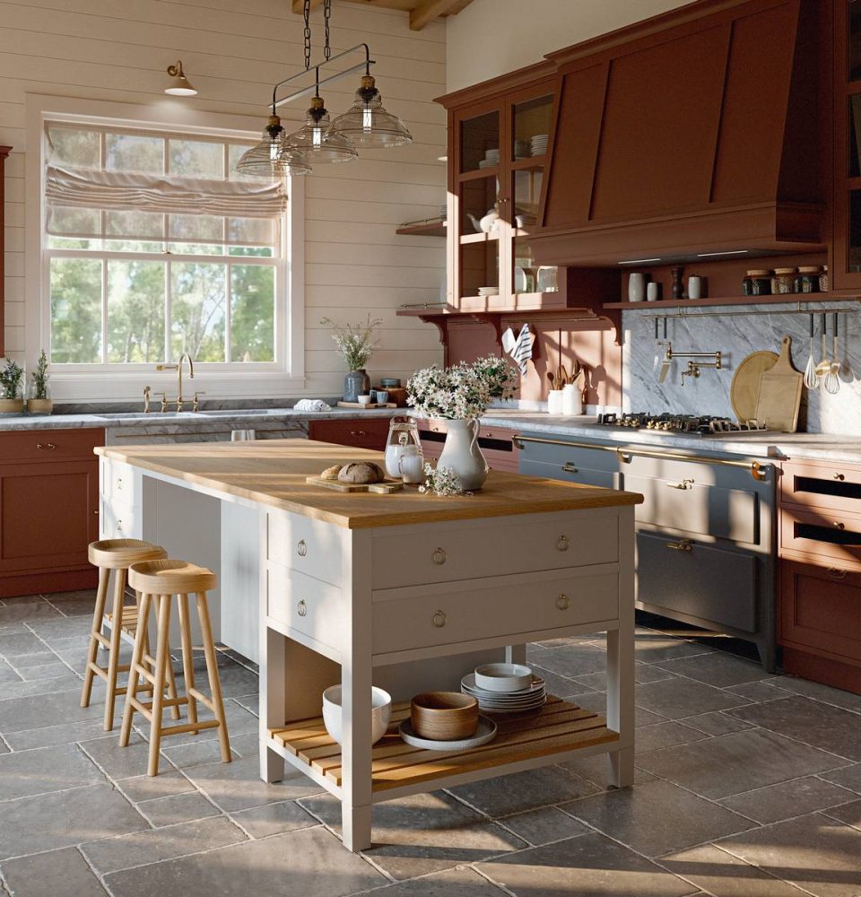 Marchi Cucine compie 50 anni e presenta Adalise, la nuova cucina country chic in spicy red che ridefinisce l'abitare