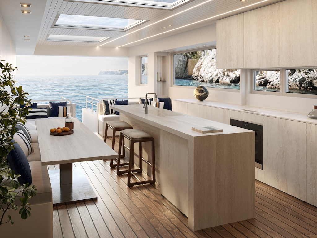 Interni-di-yacht-di-lusso-rivestiti-con-gres-porcellanato-Casalgrande-Padana Gres porcellanato per nautica: Casalgrande Padana porta il design d'interni a bordo degli yacht di lusso