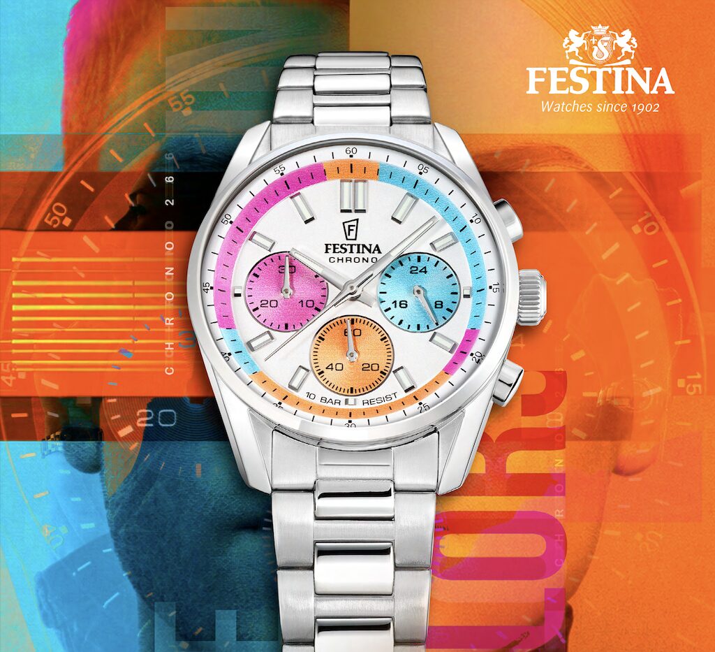 Cronografi-Festina-Boyfriend-2026-con-design-unisex-quadrante-cronografico-e-colori-di-tendenza Home